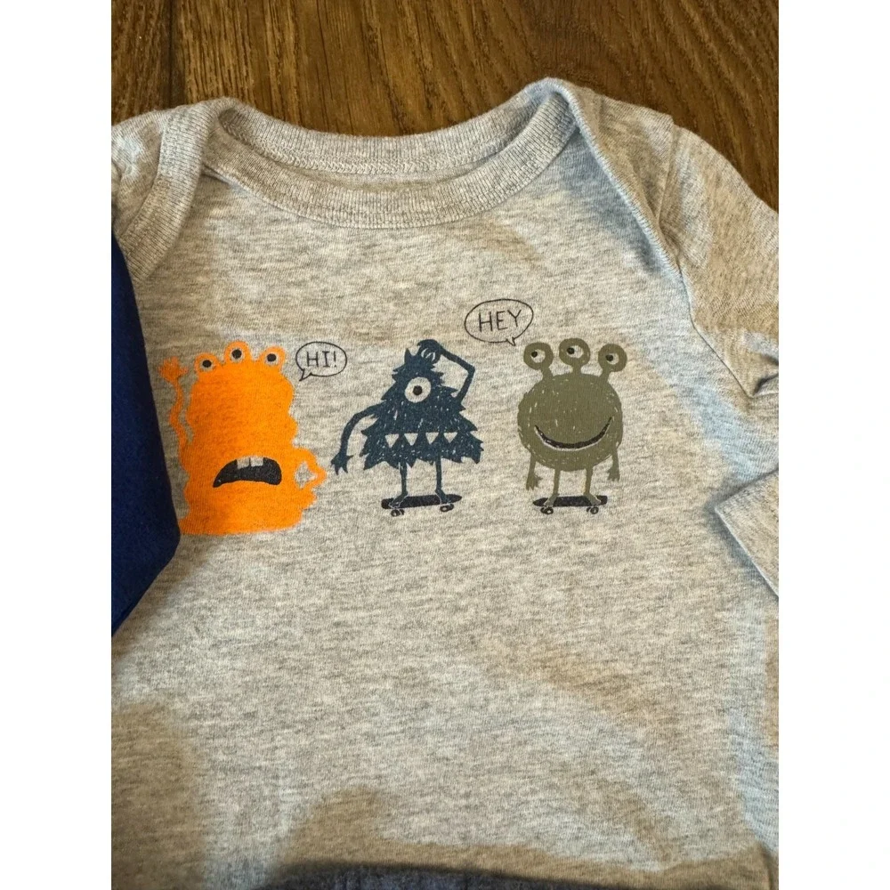 Baby Boy 0/3 Months Outfits Pants Long Sleeve Shirts Bodysuit Clothes Lot‎ Roar